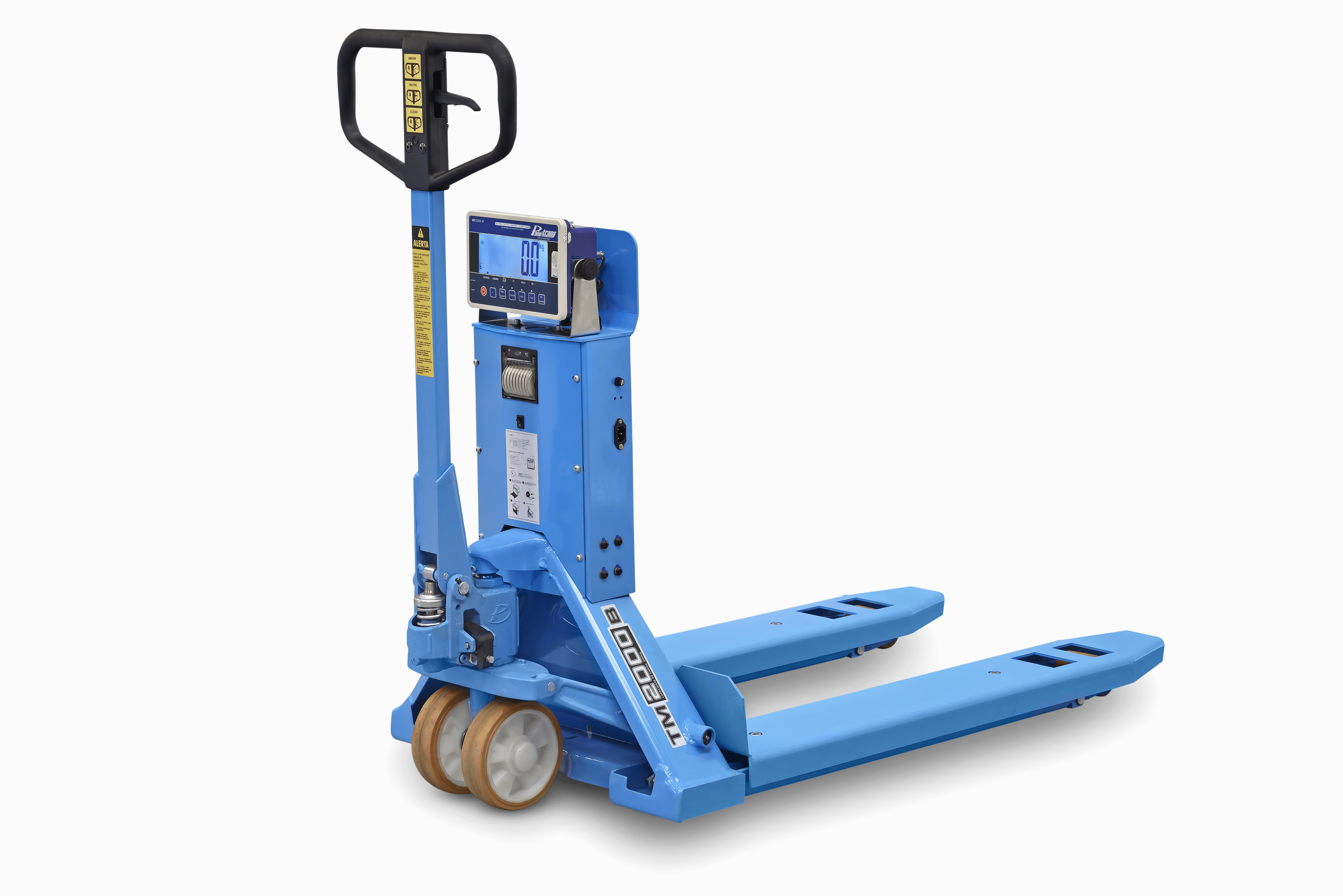 Transpalete Balança Paletrans TM2000B SP- 2.2 Ton – Roda Simples Poliuretano / Impressora na coluna