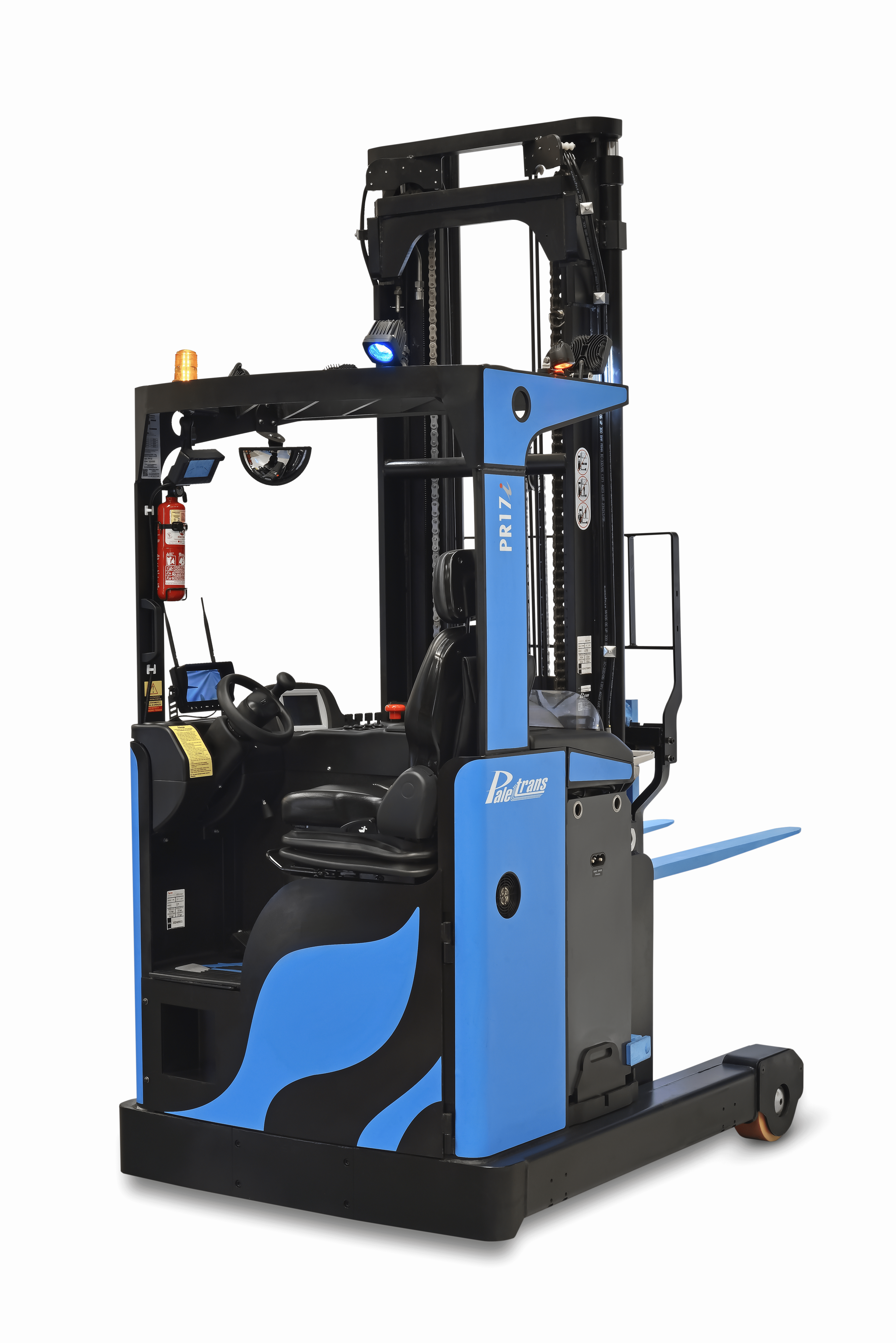 Empilhadeira Elétrica Retrátil Paletrans PR1780i – 1.7 Ton – 8 Metros c/ Deslocador Lateral