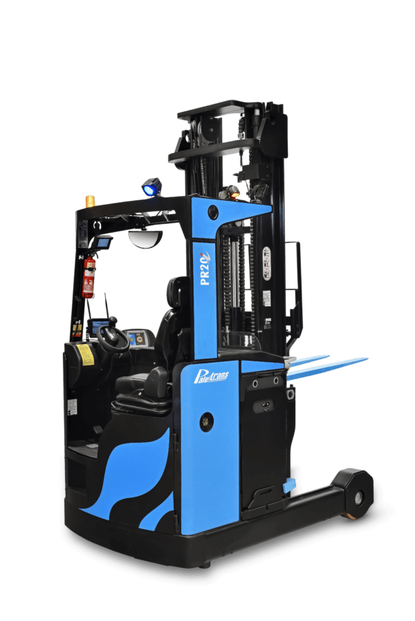 Empilhadeira Elétrica Retrátil Paletrans PR2080i – 2,0 Ton – 8 Metros c/ Deslocador Lateral